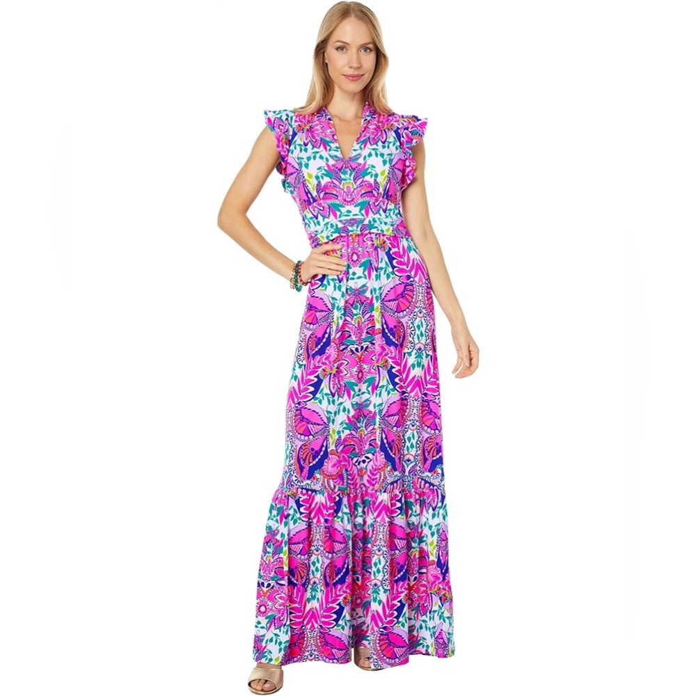Lilly Pulitzer XS Adriann Maxi Dress NWT